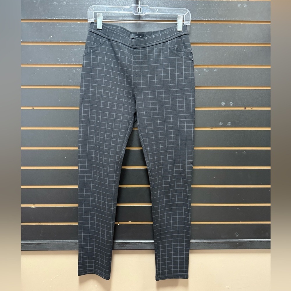 Sanctuary Women's Black Plaid Pull On Skinny Casual Pants - M